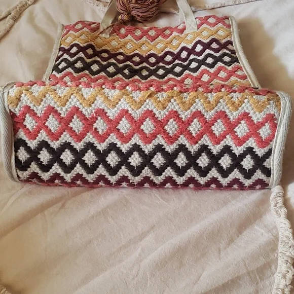 Woven Cotton Tote Bag - Picture 2 of 6